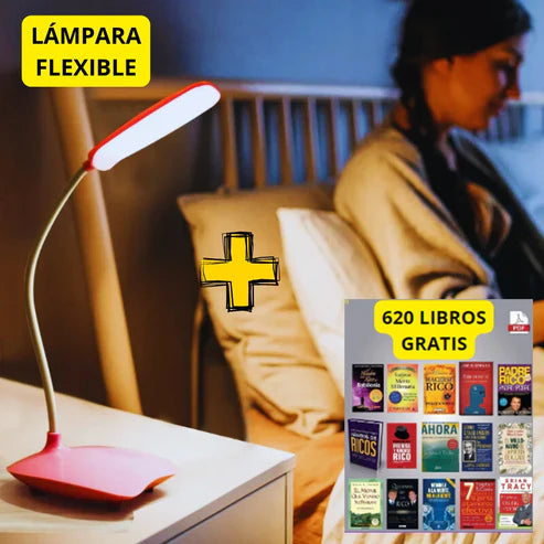 LÁMPARA FLEXIBLE PORTATIL 3 NIVELES DE LUZ + 🎁 620 LIBROS SOBRE PRODUCTIVIDAD, FINANZAS PERSONALES, DISCIPLINA Y NEGOCIOS EN PDF GRATIS