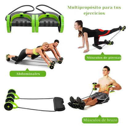 RUEDA MULTIFUNCIONAL + RUTINA CON 44 EJERCICIOS EN CASA 🎁😱🏋️