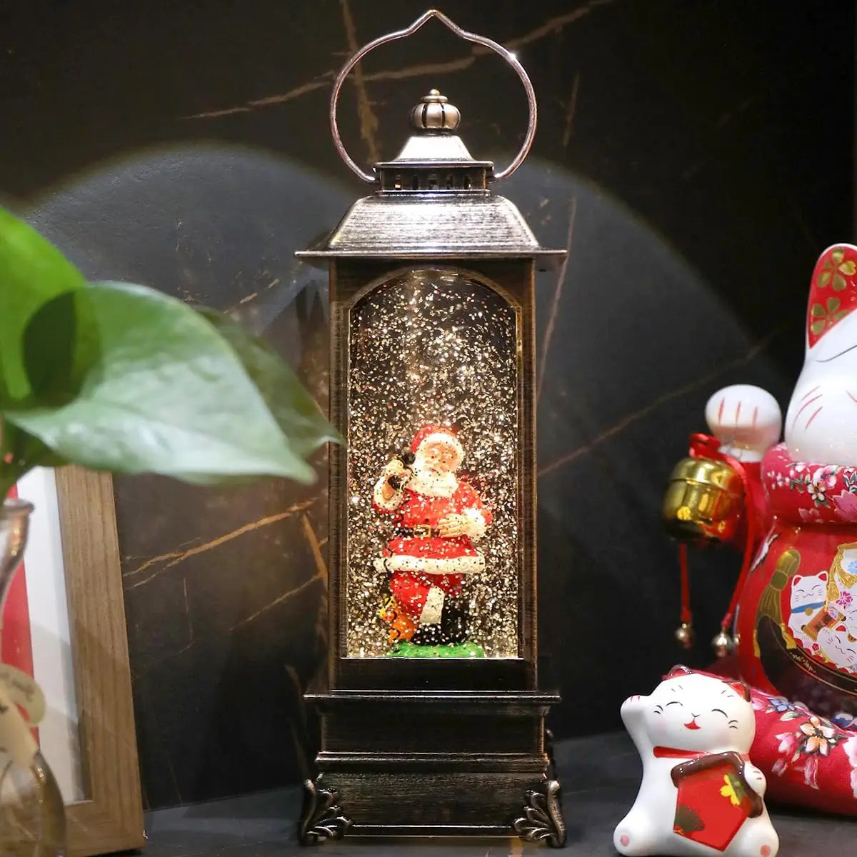 FAROL DECORATIVO CON MUSICA NAVIDEÑO