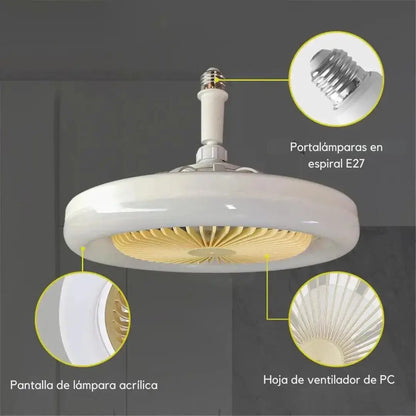 Ventilador de luz silencioso