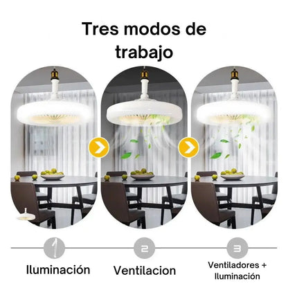 Ventilador de luz silencioso